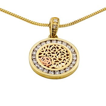 9ct 2-tone Gold Clogau Pendant with Chain